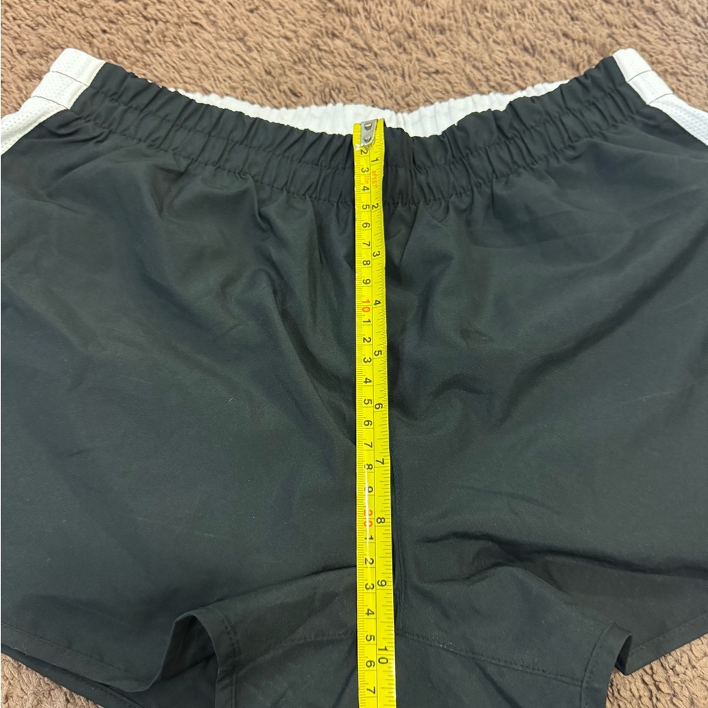 Nike Dri-Fit Black High Rise Mesh Lined Running Shorts Race Black White M - Picture 5 of 6